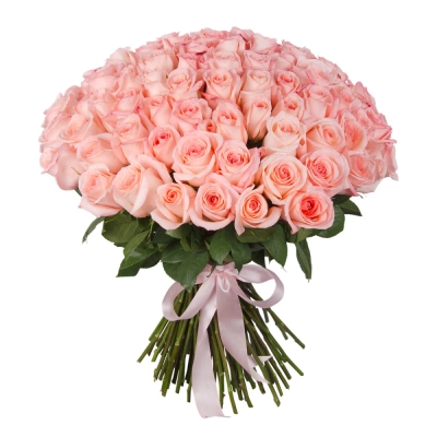 Букет из 101 розовой розы – символ бесконечной нежности Красноярск Красноярский край