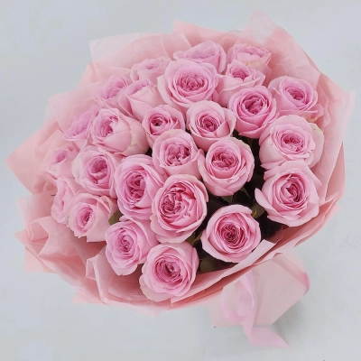 Букет из нежно-розовых роз – элегантность в каждом лепестке Красноярск Красноярский край