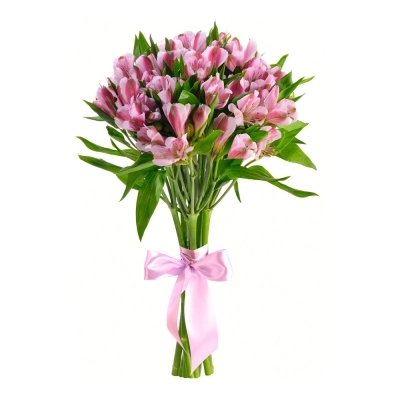 Букет «Хорошее настроение» из розовых альстромерий – солнечный подарок Красноярск Красноярский край